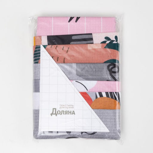Кухонные полотенца кухонных «Доляна» Cats 35×60 см, 7 шт., хлопок 100%