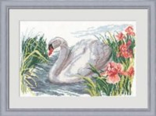 Набор для вышивания АЛИСА арт.1-02 Белый лебедь 32х22 см