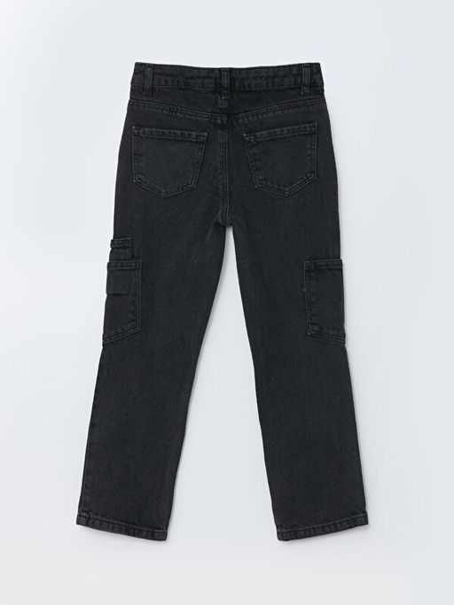 Pamuklu K?z ?ocuk Kargo Jean Pantolon - Waikiki фото 2