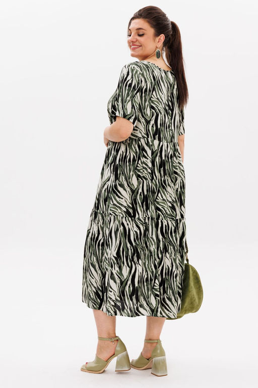 Платье ANELLI 1408 зеленая тень  фото 7