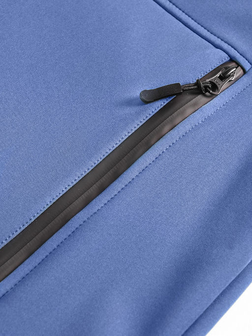 Ветровка спортивная мужская с капюшоном softshell синего цвета 9563S - Mtforce фото 25