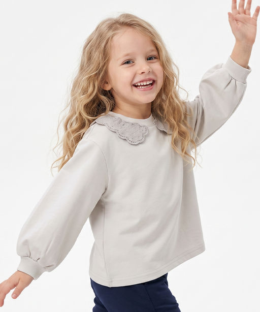 Блузка с воротником 33-87301 бежевый - Mini maxi фото 4