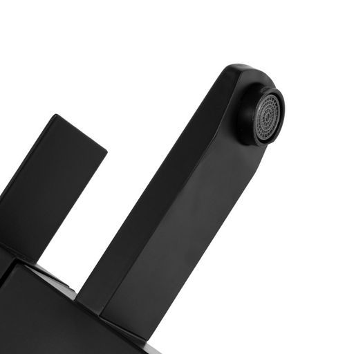 Смеситель для раковины ZEIN Z2393, картридж 40 мм, короткий излив, нержавеющая сталь, черный