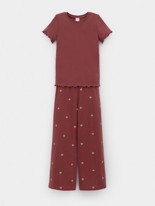 К 1636/шоколадный десерт,сердечки пижама дет