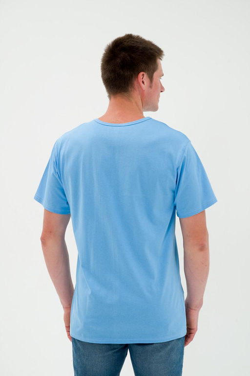 Футболка мужская из кулирки небесный - Амадэль фото 7