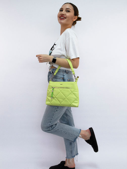 LACCOMA сумка Майя-Ф826-фисташковый эко кожа хлопок