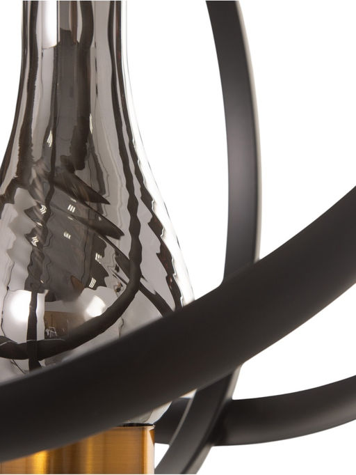 Светильник «Орбиталь» 1×40 Вт, Е27, 33×33×33(+100)см, чёрный/бронза/хром