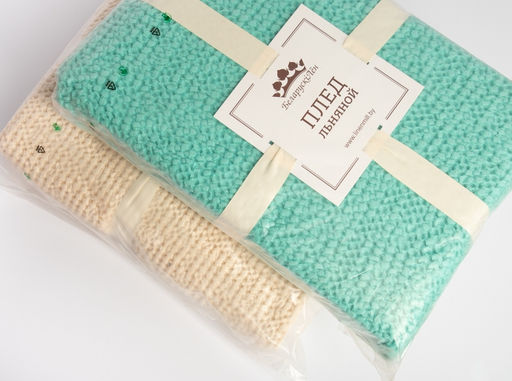 19с126-ШР/у./л.с.уп. 180*160 Плед "Зефир" цв. 1605 ментол рис. 415