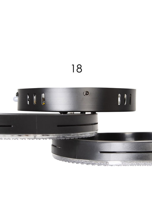 Светильник потолочный LED Bloom CLL-1-78-RC, 78 Вт, 3000-6000К, 62×42×10 см, с ПДУ, чёрный