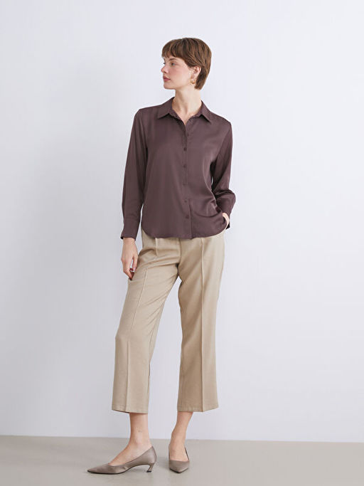 Oversize Saten Kad?n G?mlek