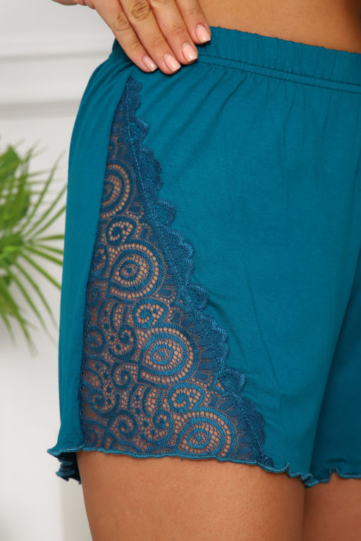 Пижама 375701 с шортами и топом домашняя с кружевами