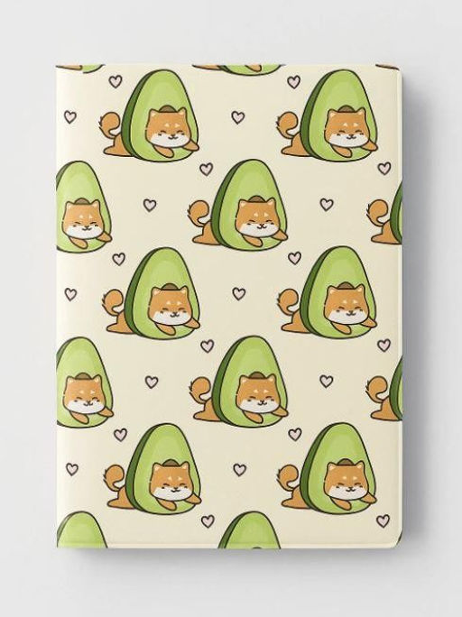 Обложка для паспорта Аниме Many shiba inu avocado, плотность 600 мкм