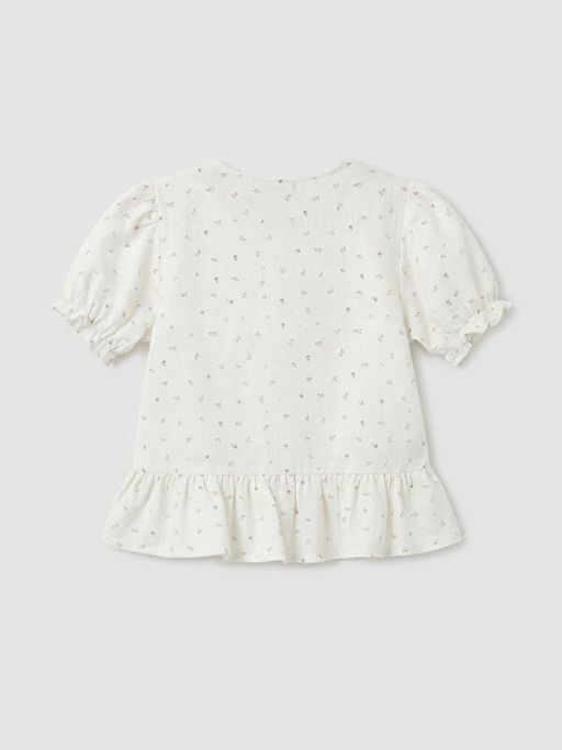 K?z ?ocuk Balon Kollu Poplin G?mlek