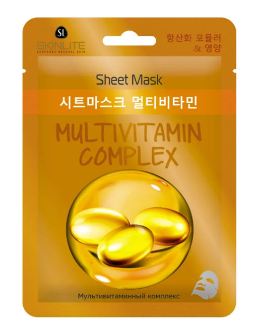 SKINLITE Маска тканевая д/лица Мультивитаминный комплекс 1*15гр