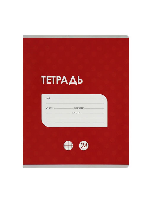 Набор тетрадей 24 листа в клетку Calligrata «Однотонная Классика с уголком», обложка мелованный картон, серые листы, 10 шт.