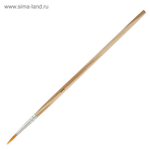 Кисти для рисования, синтетика, 10 штук: № 1, 2, 3, 4, 5, 6, 7, 8, 9, 10, круглые, деревянная ручка, международный размер
