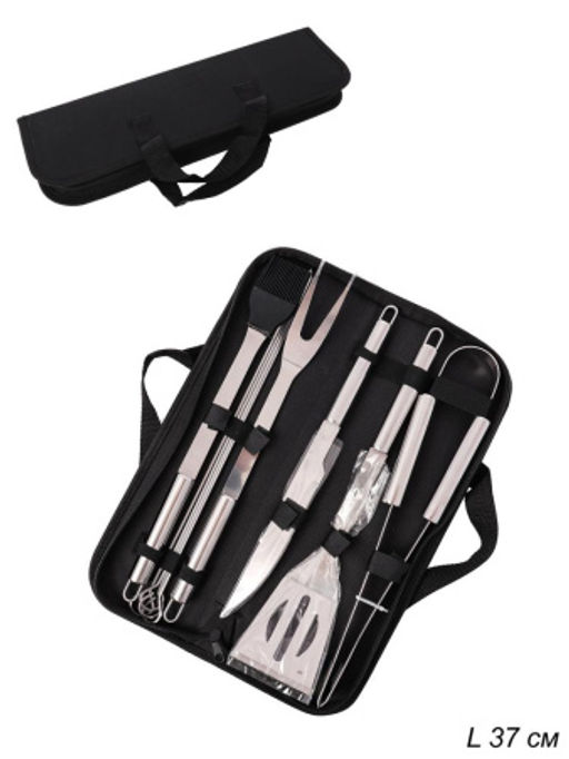 Набор для барбекю 9 предметов в чехле / D-444 /уп 12/ - ГалеонТрейд фото 2