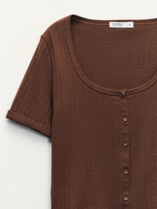 Домашняя блузка из ажурного хлопка ZR2603122807-20 / Zarina