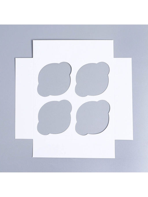 Цена за 5 шт. Коробка подарочная для 4 капкейков «Венок», 16×16×10 см, с окном