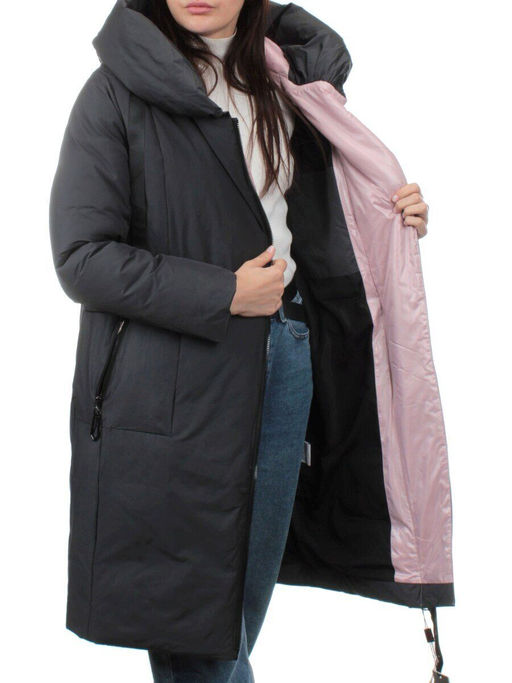 002 DK. GRAY Пальто зимнее женское (холлофайбер 200 гр.) - Fashion фото 7