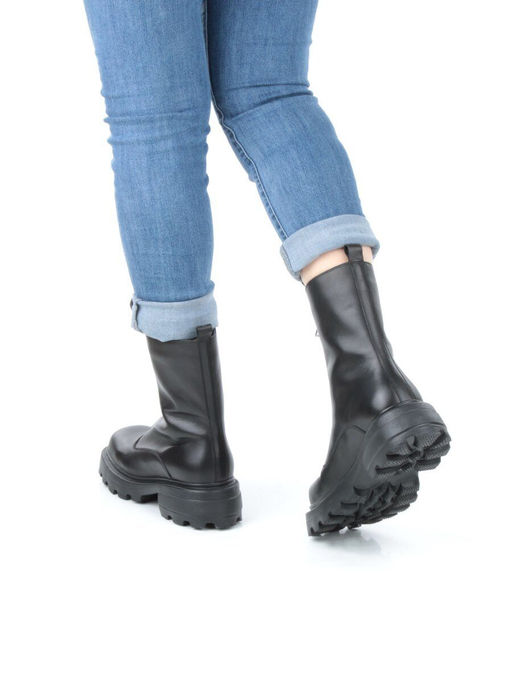 01- D174-G81 BLACK Ботинки демисезонные женские (натуральная кожа) - Фабричный китай фото 3