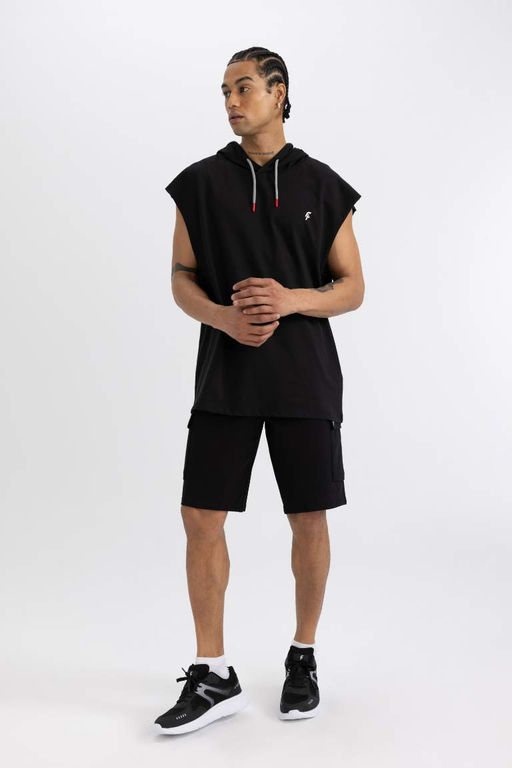 DeFactoFit Спортивная майка Oversize с капюшоном и принтом фото 2
