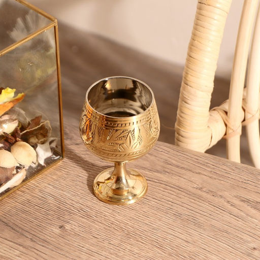 Рюмка «Рисунок», 7×7×11 см, латунь