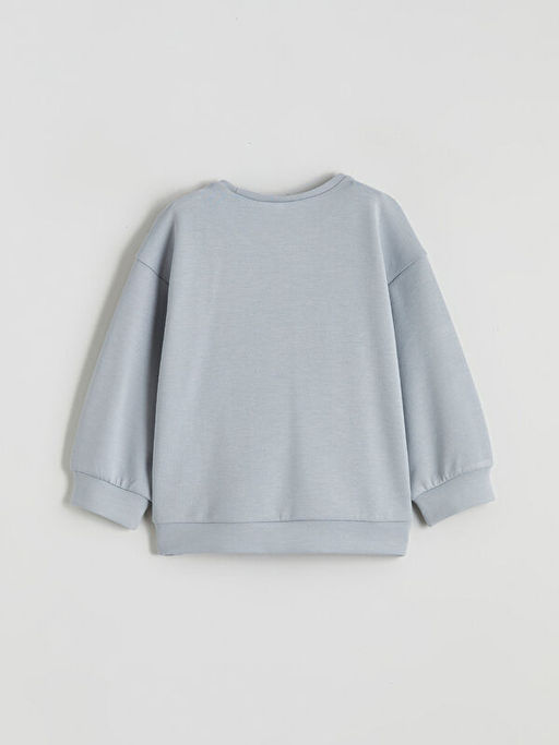Bisiklet Yaka Soft Touch K?z ?ocuk Sweatshirt