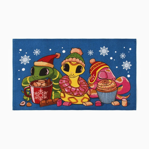 Набор полотенец Доляна «Праздничное веселье» 28×46 см - 6 шт., 100% хл, рогожка 164 г/м²