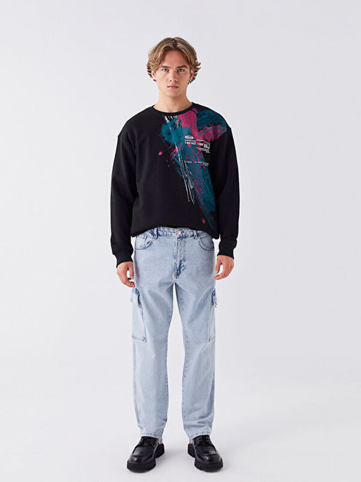 700 Straight Fit Erkek Kargo Jean Pantolon - Waikiki фото 2