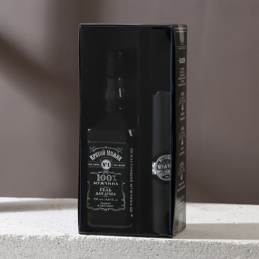 Подарочный набор ЧИСТОЕ СЧАСТЬЕ «Крутой мужик»: гель для душа виски 250 мл и мыло для рук