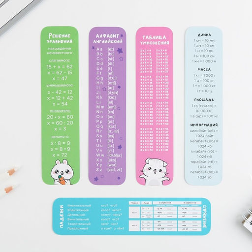 Набор картонных закладок 5 шт Звери - Artfox фото 2