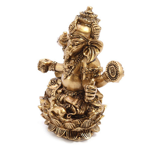 Ганеш в лотосе KBL-26 символ мудрости и счастья, помогает бизнесменам 9см-8см