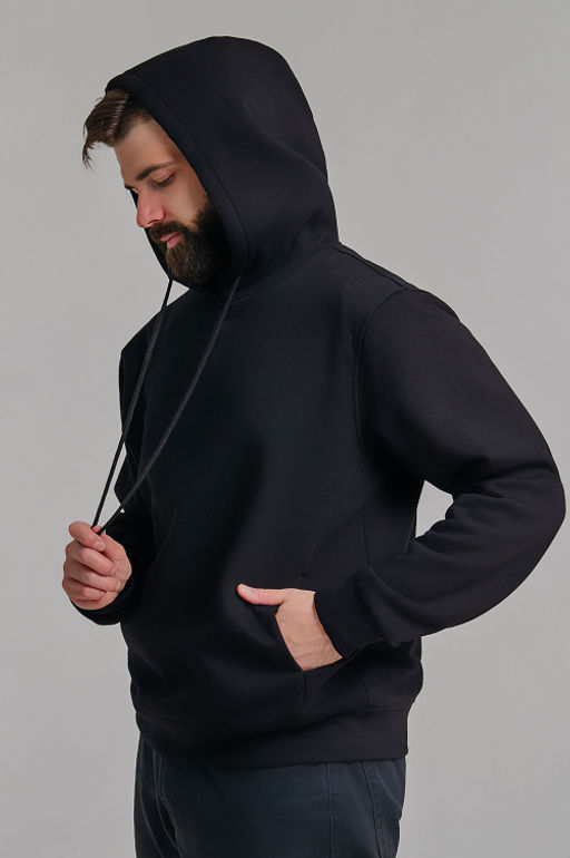 Арт. 69302 Толстовка мужская с начесом 48-58 (6 шт) Цвет:черный - Идеал фото 5