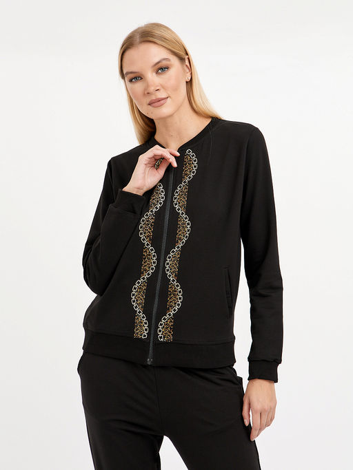 кардиган женский на молнии со стразами - Glenfield фото 3