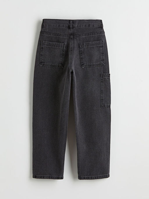 Loose Fit Erkek ?ocuk Kargo Jean Pantolon