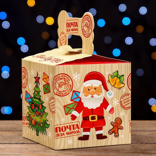 Цена за 5 шт. Подарочная коробка Новогодняя посылочка, 10,8 х 10,8 х 10,8 см - Simaland фото 8