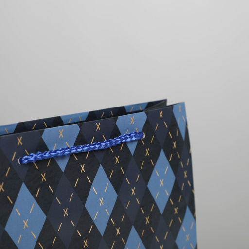 Цена за 2 шт. Пакет подарочный ламинированный, упаковка, «Клетка», ML 21 х 25 х 8 см