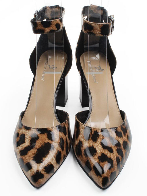 06-A71A-82PC BLACK/LEOPARD Туфли женские (натуральная кожа)