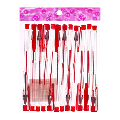 Цена за 12 шт. Ручка гелевая, 0.5 мм, красный, прозрачный корпус - Simaland фото 4