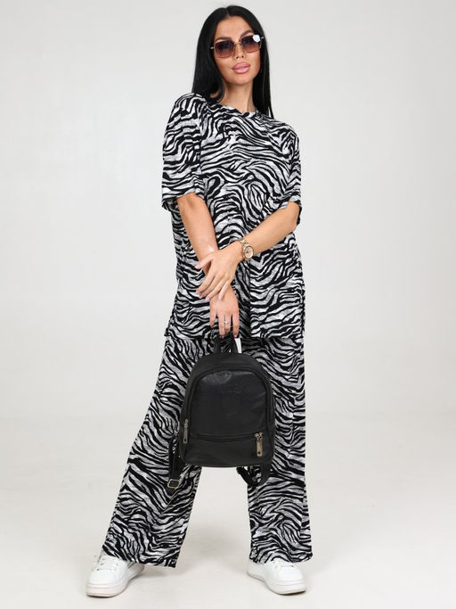 764 ЖЕНСКИЙ КОСТЮМ (брюки) (Зебра/серый) - А-дина фото 3