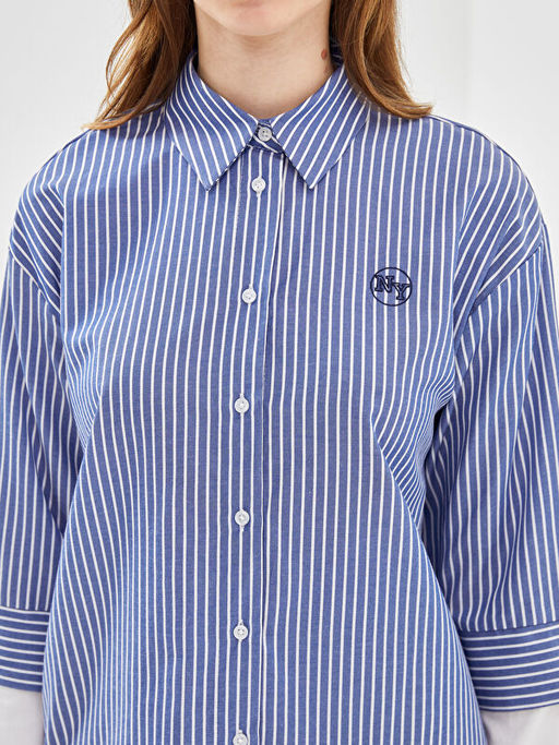 ?izgili Oversize Kad?n G?mlek Tunik