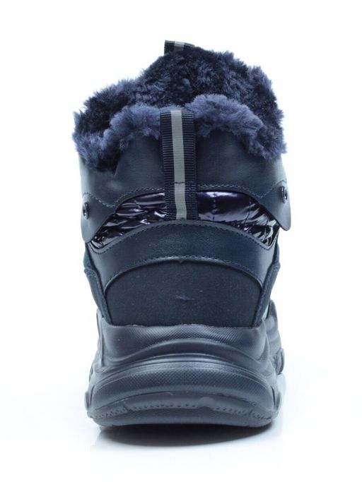 04-8524-2 DARK BLUE Ботинки женские зимние (искусственные материалы) - Фабричный китай фото 8