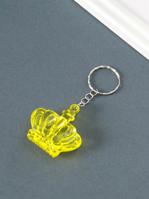 Цена за 12 шт. Брелок для ключей на кольце «Корона», пластик, 4×4.4×1.5 см, МИКС