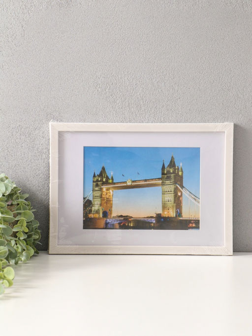 Фоторамка для фото 21×30 см, с паспарту 15×21 см, Lumo, белый