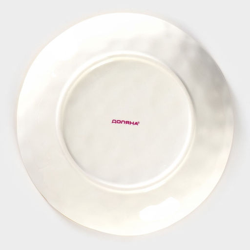Тарелка глубокая Доляна Organic Gold, 620 мл, d=21.5 см, фарфор, белая  фото 4