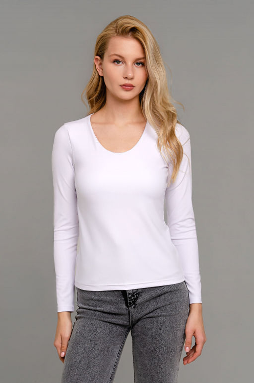 Арт. 12802/4 Лонгслив облегающий 44-50 (4 шт) Цвет:белый - Калинка фото 9
