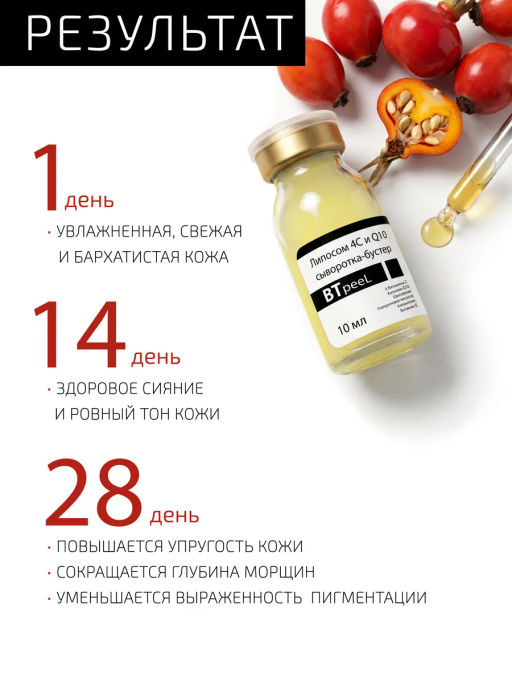 Сыворотка-бустер липосомальный 4С с гиалуроновой кислотой и Q10, 10 мл
