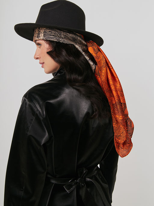 Большой, мягкий, тонкий и очень нежный двусторонний платок с рисунком - Tantino фото 11