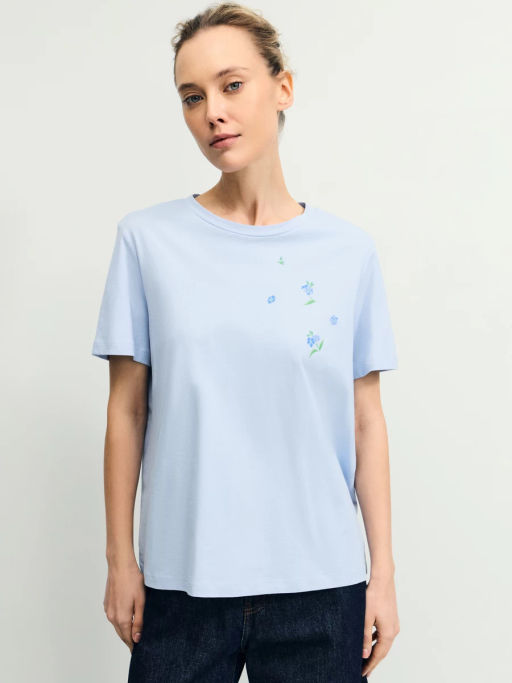 Футболка из хлопка с принтом / Zarina  фото 3